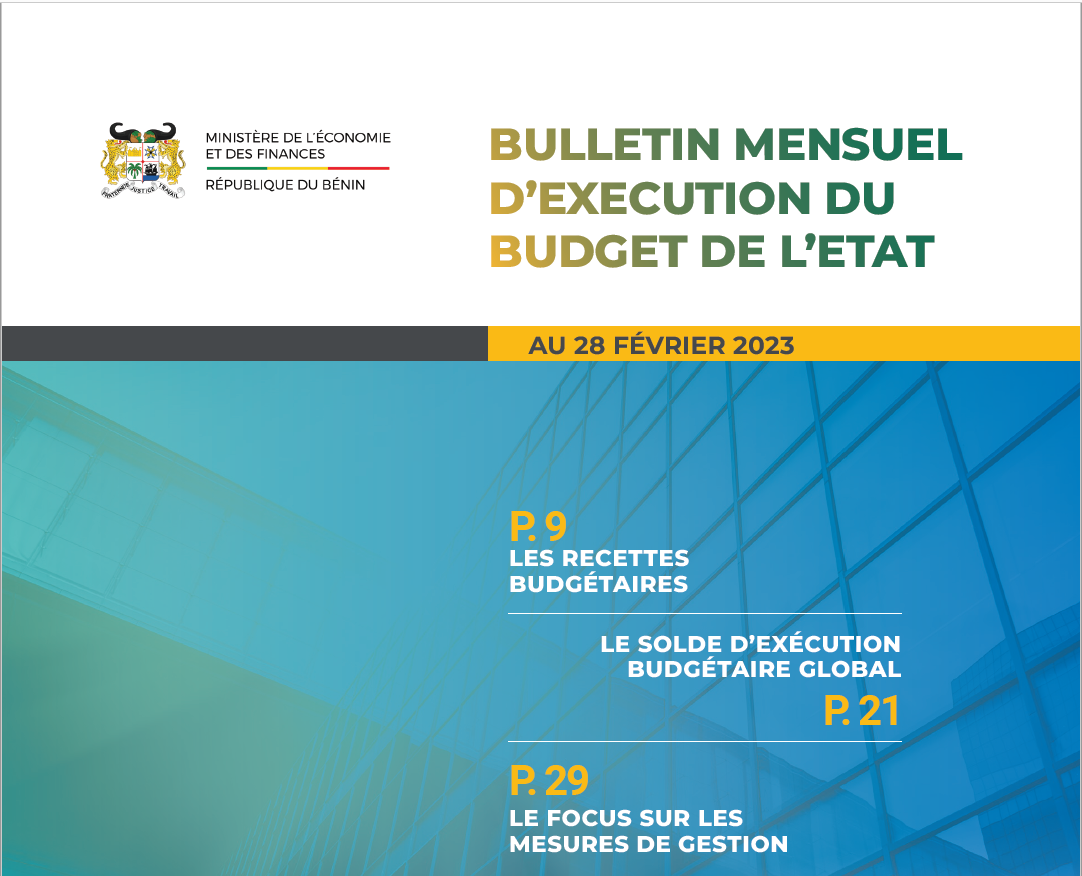 Bulletin mensuel d’exécution du budget de l’État au 28 Février 2023